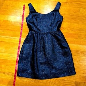 Shoshanna size 0 navy metallic mini dress